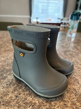 Bogs Toddler Gray Waterproof Rain Boots